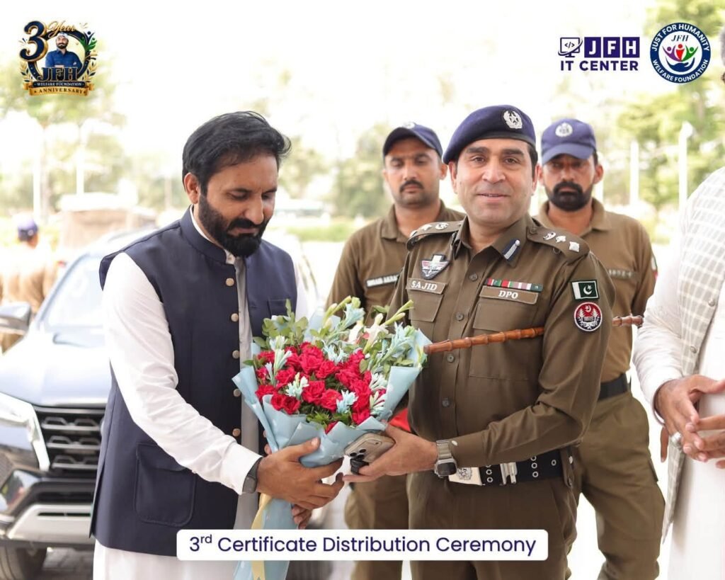 DPO Jhang, Mr. Sajid Hussain Khokhar, Special Guest at JFH Ceremony